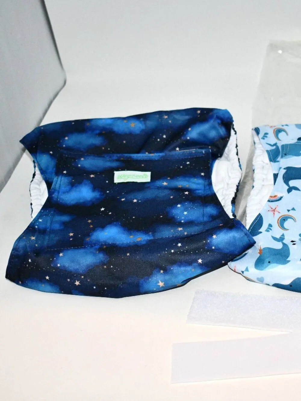 VUNCESSIN Reusable Male Dog Diapers LARGE Pack of 3 Washable Blue Multi NWT